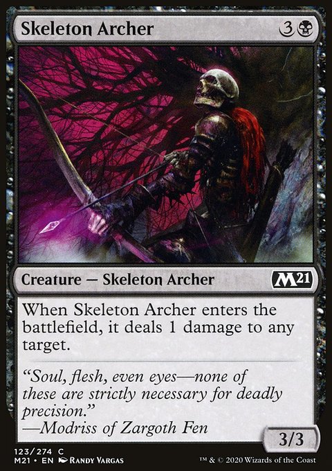 Skeleton Archer, Core Set 2021 #123, Magic: The Gathering card