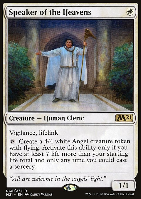 Speaker of the Heavens, Core Set 2021 #38, Magic: The Gathering card