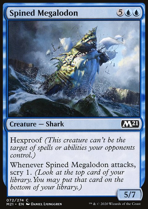Spined Megalodon, Core Set 2021 #72, Magic: The Gathering card