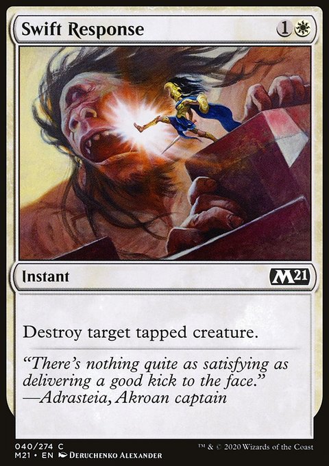 Swift Response, Core Set 2021 #40, Magic: The Gathering card