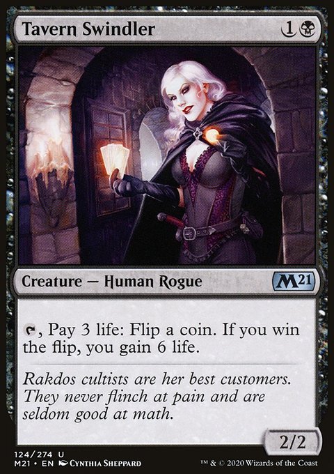 Tavern Swindler, Core Set 2021 #124, Magic: The Gathering card
