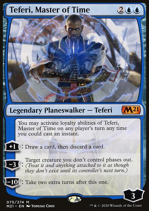 Teferi, Master of Time, Core Set 2021 #75, Magic: The Gathering card