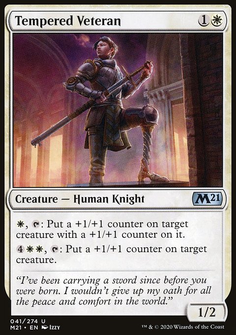 Tempered Veteran, Core Set 2021 #41, Magic: The Gathering card