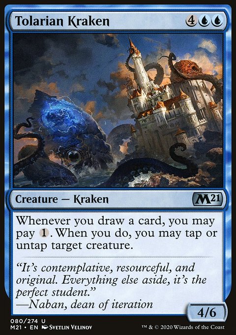Tolarian Kraken, Core Set 2021 #80, Magic: The Gathering card