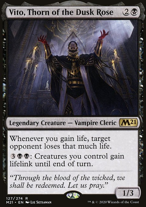 Vito, Thorn of the Dusk Rose, Core Set 2021 #127, Magic: The Gathering card
