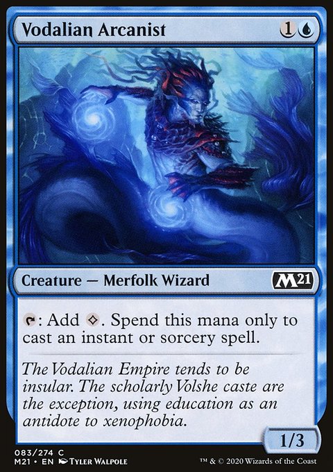 Vodalian Arcanist, Core Set 2021 #83, Magic: The Gathering card