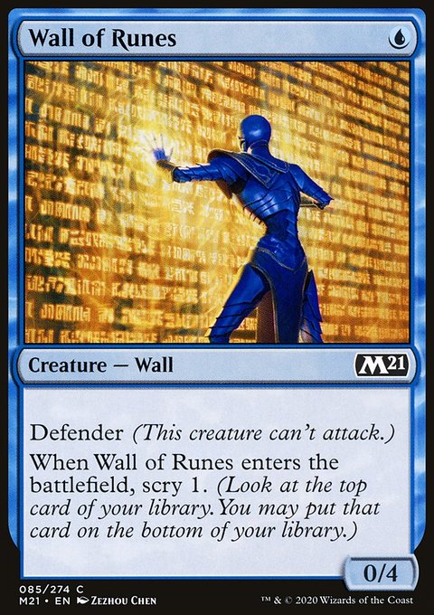 Wall of Runes, Core Set 2021 #85, Magic: The Gathering card