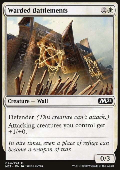 Warded Battlements, Core Set 2021 #44, Magic: The Gathering card