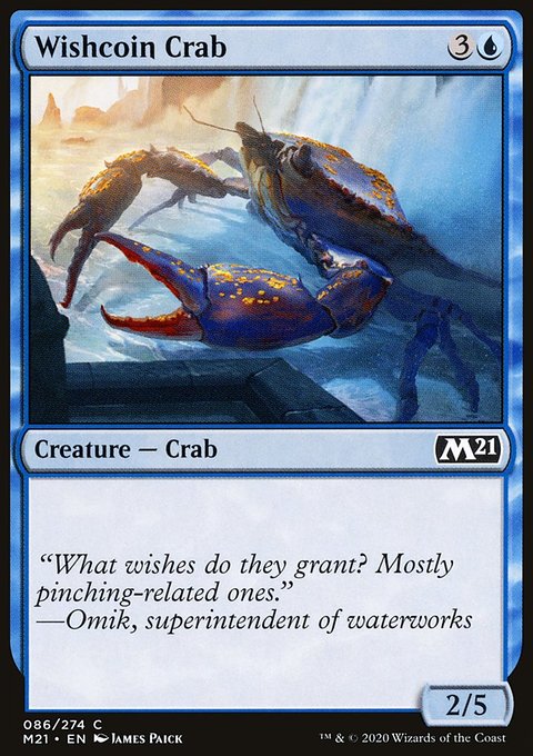 Wishcoin Crab, Core Set 2021 #86, Magic: The Gathering card