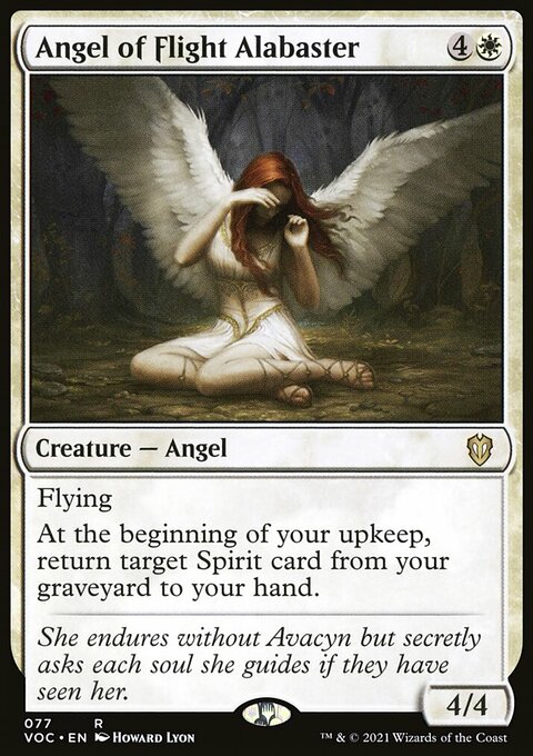 Angel of Flight Alabaster, Crimson Vow Commander #77, Magic: The Gathering card