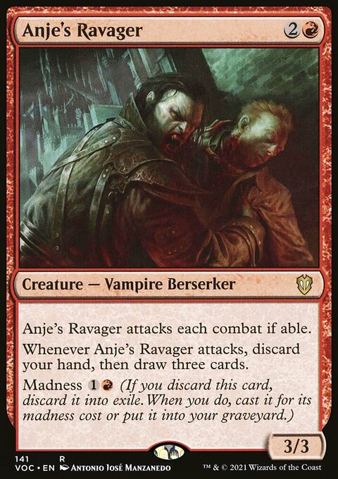 Anje's Ravager, Crimson Vow Commander #141, Magic: The Gathering card