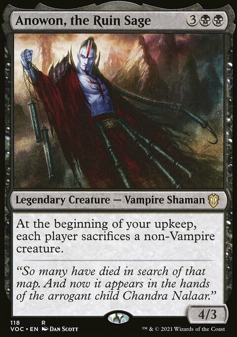 Anowon, the Ruin Sage, Crimson Vow Commander #118, Magic: The Gathering card