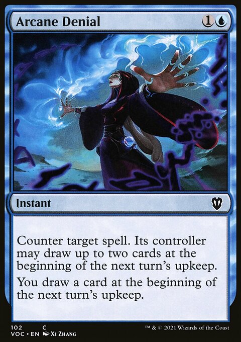Arcane Denial, Crimson Vow Commander #102, Magic: The Gathering card