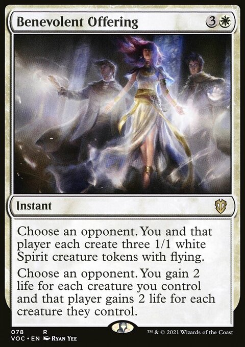 Benevolent Offering, Crimson Vow Commander #78, Magic: The Gathering card