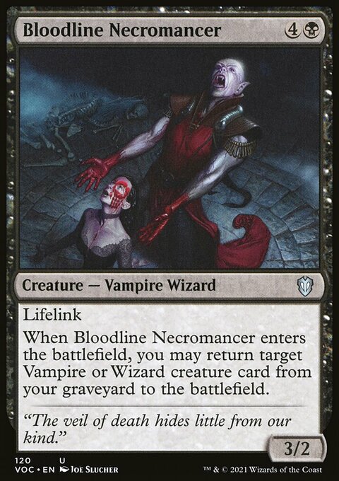 Bloodline Necromancer, Crimson Vow Commander #120, Magic: The Gathering card