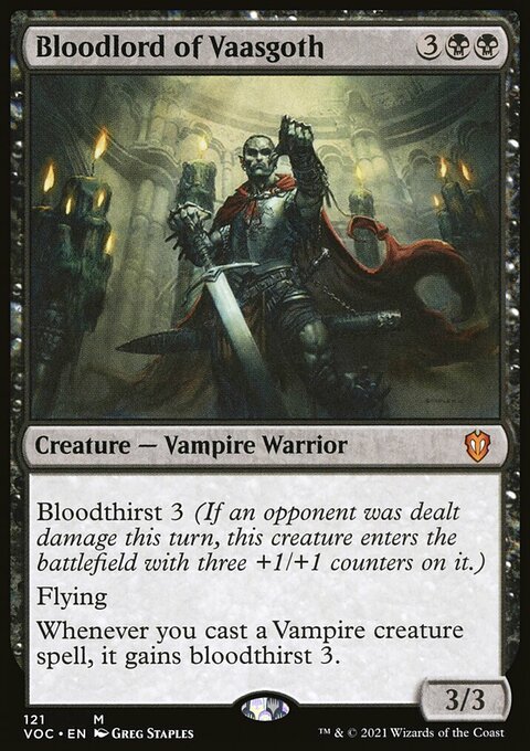 Bloodlord of Vaasgoth, Crimson Vow Commander #121, Magic: The Gathering card