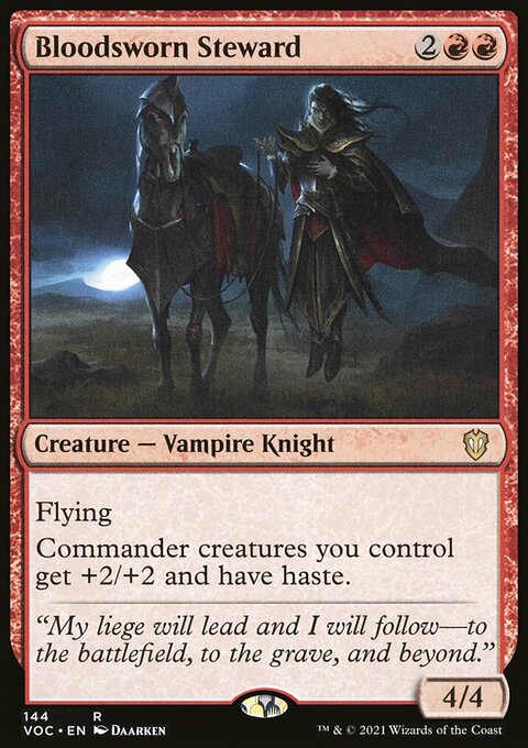 Bloodsworn Steward, Crimson Vow Commander #144, Magic: The Gathering card