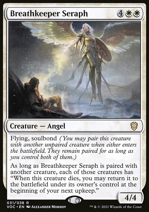 Breathkeeper Seraph, Crimson Vow Commander #31, Magic: The Gathering card