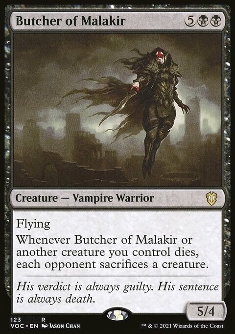 Butcher of Malakir, Crimson Vow Commander #123, Magic: The Gathering card