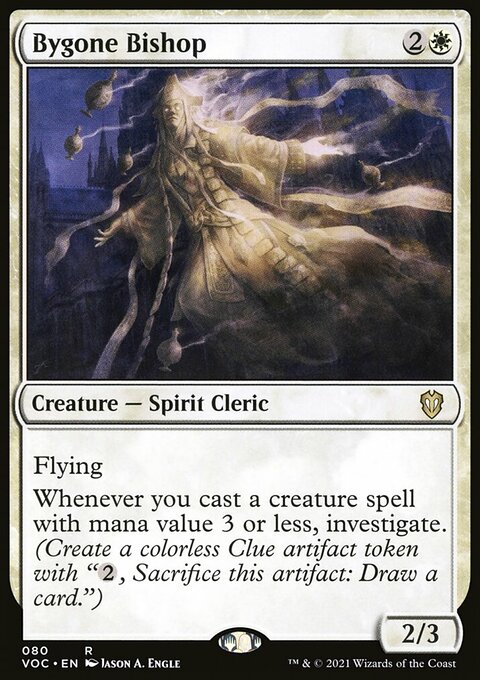 Bygone Bishop, Crimson Vow Commander #80, Magic: The Gathering card