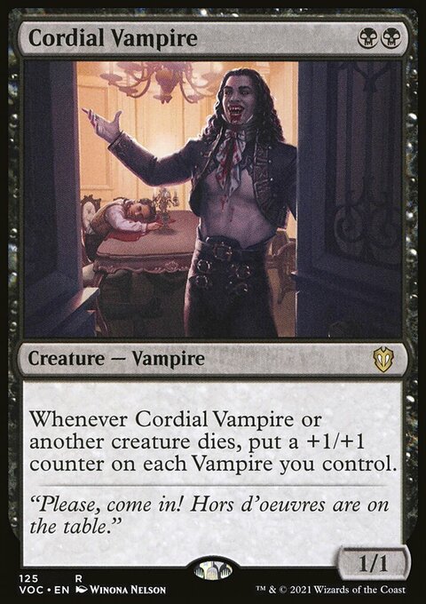 Cordial Vampire, Crimson Vow Commander #125, Magic: The Gathering card