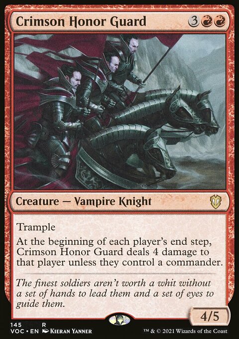 Crimson Honor Guard, Crimson Vow Commander #145, Magic: The Gathering card