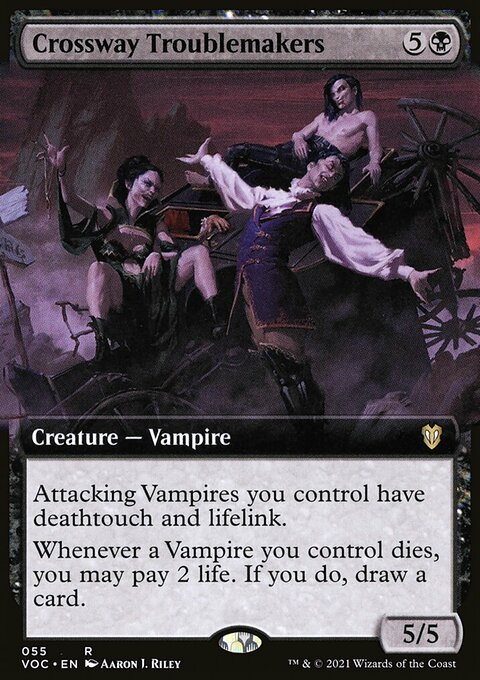 Crossway Troublemakers, Crimson Vow Commander #55, Magic: The Gathering card