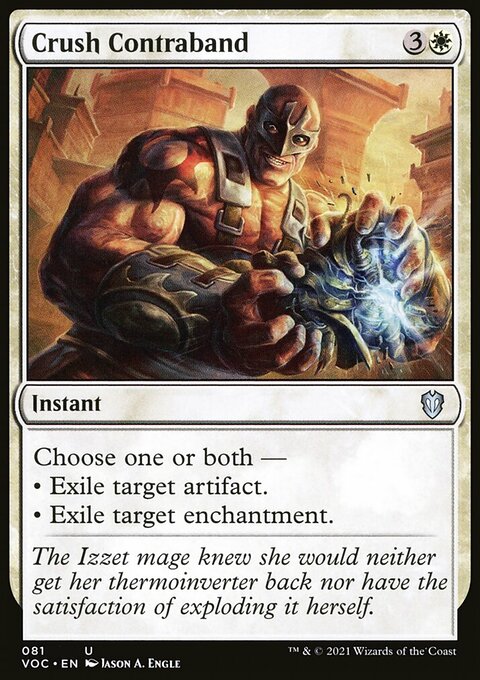 Crush Contraband, Crimson Vow Commander #81, Magic: The Gathering card