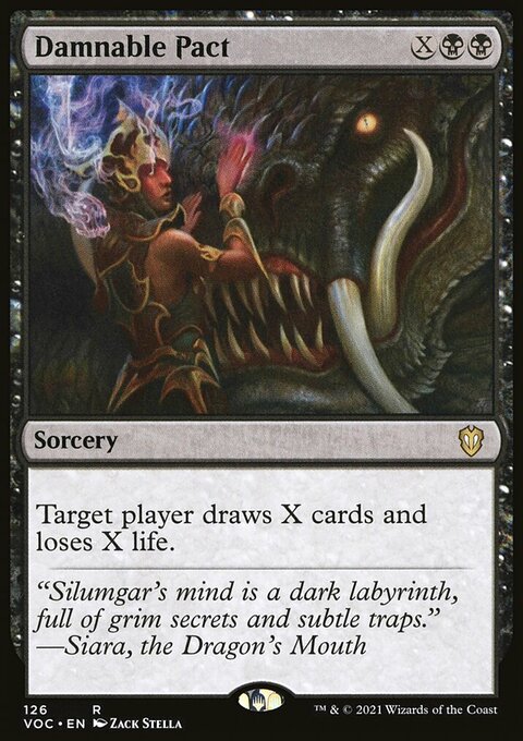Damnable Pact, Crimson Vow Commander #126, Magic: The Gathering card