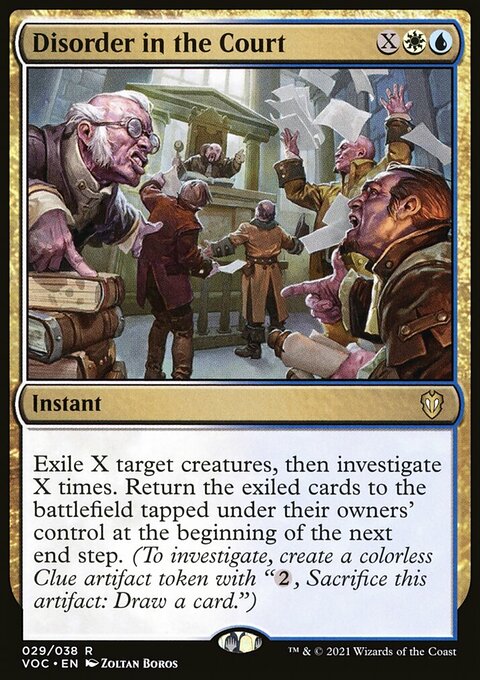 Disorder in the Court, Crimson Vow Commander #29, Magic: The Gathering card