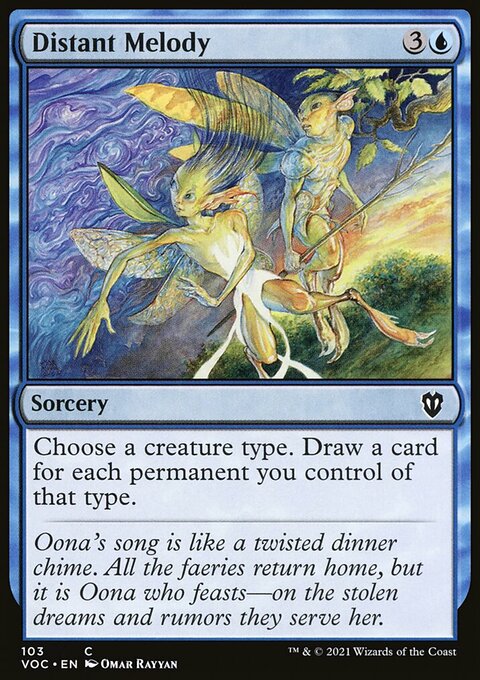 Distant Melody, Crimson Vow Commander #103, Magic: The Gathering card