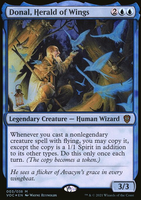 Donal, Herald of Wings, Crimson Vow Commander #3, Magic: The Gathering card