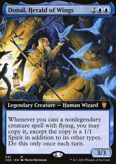 Donal, Herald of Wings, Crimson Vow Commander #41, Magic: The Gathering card