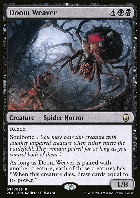 Doom Weaver, Crimson Vow Commander #34, Magic: The Gathering card