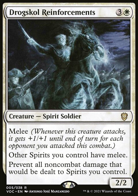 Drogskol Reinforcements, Crimson Vow Commander #5, Magic: The Gathering card
