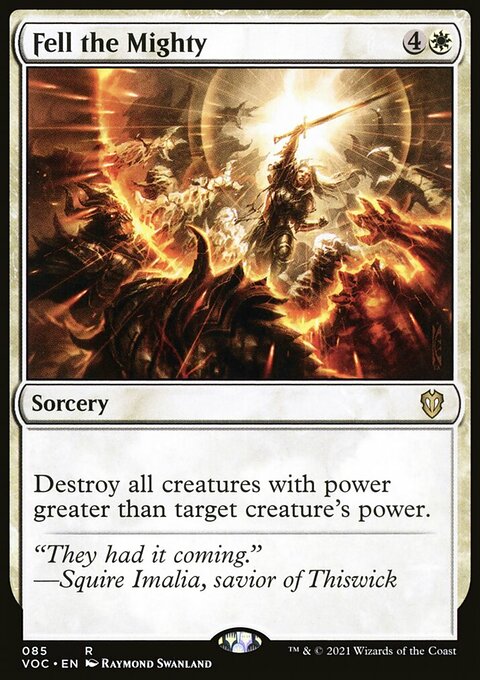 Fell the Mighty, Crimson Vow Commander #85, Magic: The Gathering card