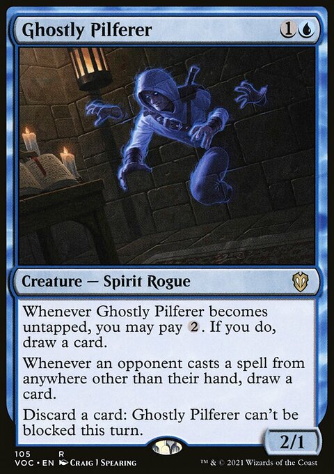 Ghostly Pilferer, Crimson Vow Commander #105, Magic: The Gathering card