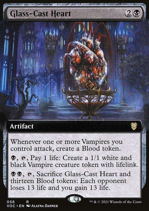 Glass-Cast Heart, Crimson Vow Commander #56, Magic: The Gathering card