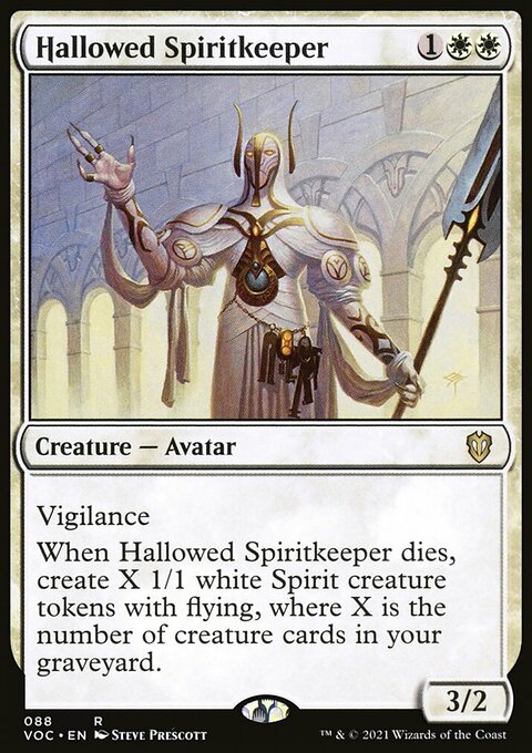 Hallowed Spiritkeeper, Crimson Vow Commander #88, Magic: The Gathering card