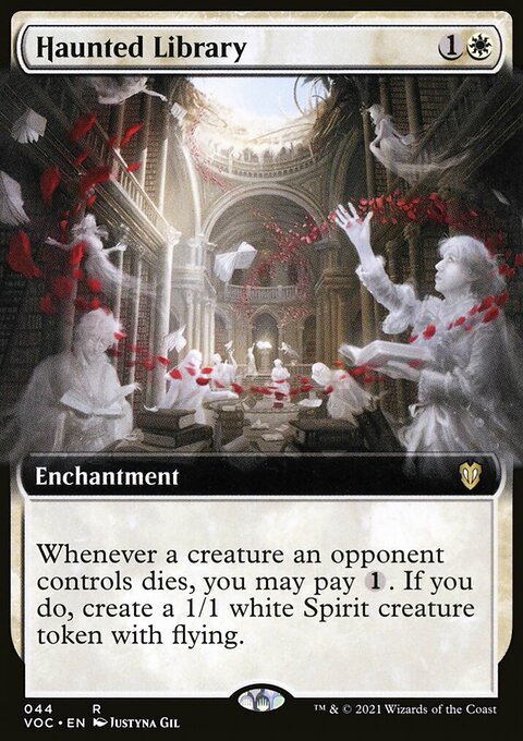Haunted Library, Crimson Vow Commander #44, Magic: The Gathering card