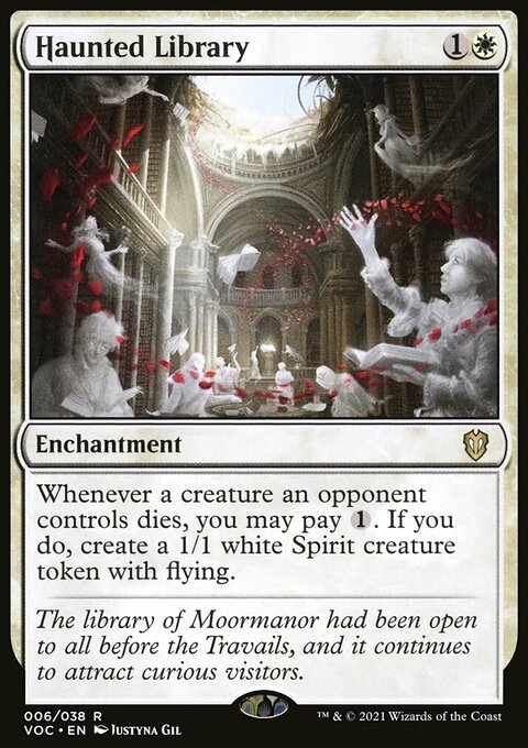 Haunted Library, Crimson Vow Commander #6, Magic: The Gathering card