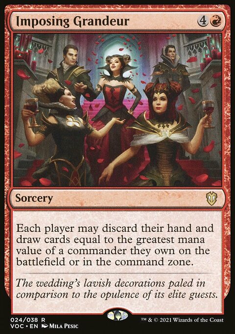 Imposing Grandeur, Crimson Vow Commander #24, Magic: The Gathering card