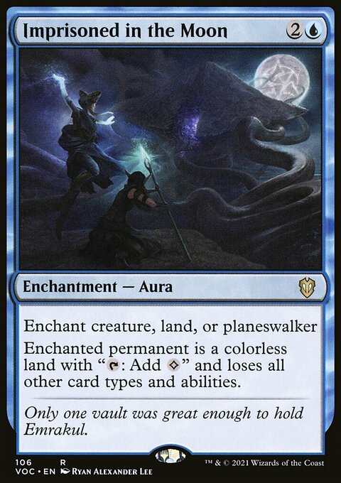 Imprisoned in the Moon, Crimson Vow Commander #106, Magic: The Gathering card
