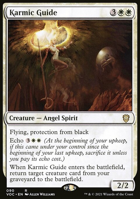 Karmic Guide, Crimson Vow Commander #90, Magic: The Gathering card