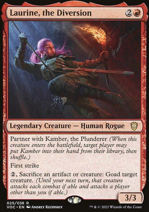 Laurine, the Diversion, Crimson Vow Commander #25, Magic: The Gathering card