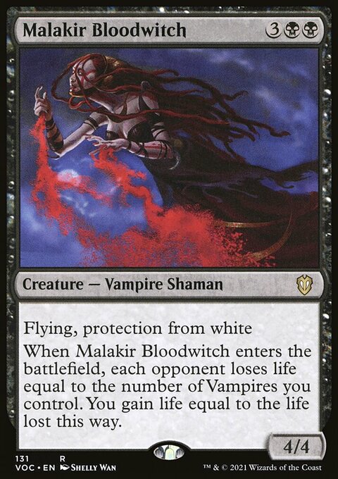 Malakir Bloodwitch, Crimson Vow Commander #131, Magic: The Gathering card