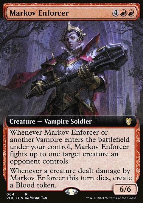 Markov Enforcer, Crimson Vow Commander #64, Magic: The Gathering card