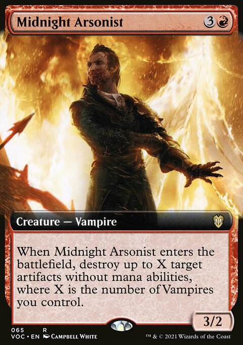 Midnight Arsonist, Crimson Vow Commander #65, Magic: The Gathering card