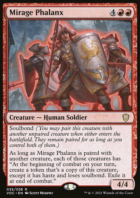 Mirage Phalanx, Crimson Vow Commander #35, Magic: The Gathering card