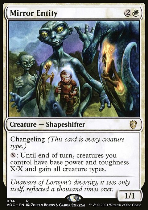 Mirror Entity, Crimson Vow Commander #94, Magic: The Gathering card